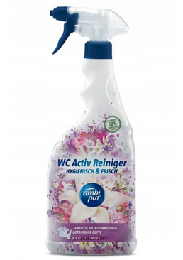 Универсальное средство для чистки туалета и ванной комнаты Ambi Pur WC Botanical Fragrances Белые цветы, 750 мл